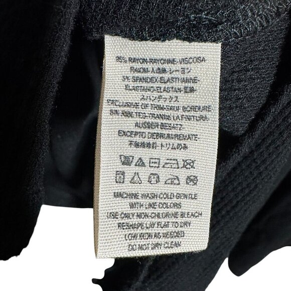 We the FREE PEOPLE moonrise black oversized long sleeve cutout top Size XS - Picture 6 of 7